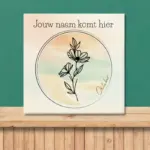 Geboortebloem tegeltje oktober Cosmea
