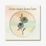 Tegeltje met de geboortebloem van oktober Goudsbloem