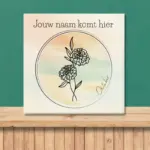 Geboortebloem tegeltje oktober Goudsbloem