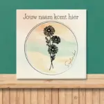 Geboortebloem tegeltje september Aster