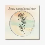 Tegeltje met de geboortebloem van september Klimmende winde