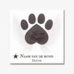 Gedenktegeltje met naam en datum – hond