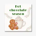 Kerst tegeltje met de tekst “Hot chocolate season”