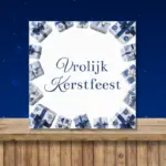 Kerst tegeltje met tekst “Vrolijk Kerstfeest”