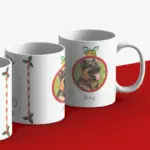 Kerstmok “Proud member of the naughty list” hond