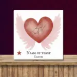 Gedenktegeltje met naam en datum – hand en handje
