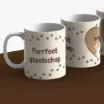 Mok met foto en tekst van kat