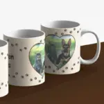 Mok met foto en tekst van hond en kat