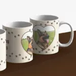 Mok met foto en tekst van hond